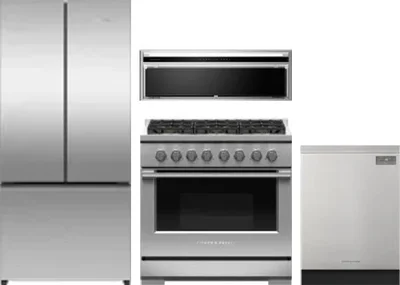 4 Piece Package Includes Refrigerator, Range, Hood And Dishwasher